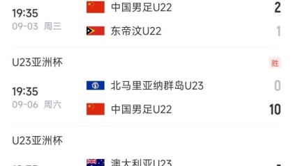 末轮决战！U22国足9月9日19点35vs澳大利亚，赢球才能小组第一